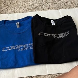 Cooper Tires Pair of Two Short Sleeve Shirts